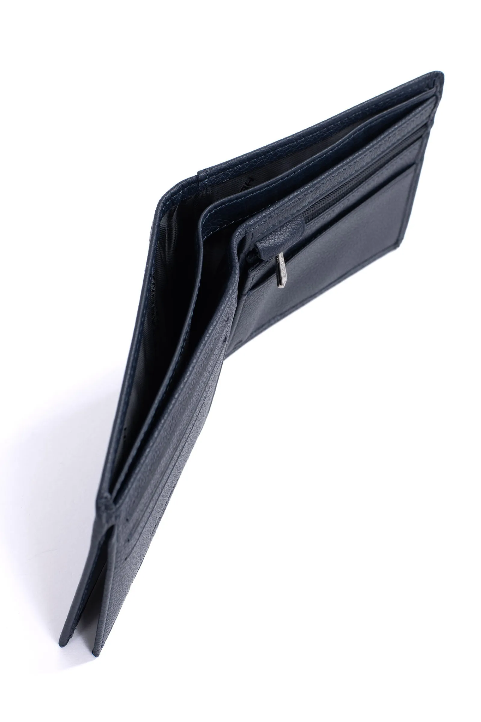 Hexagona Wallet<Italian wallet - 2 flaps - RFID stop - Leather