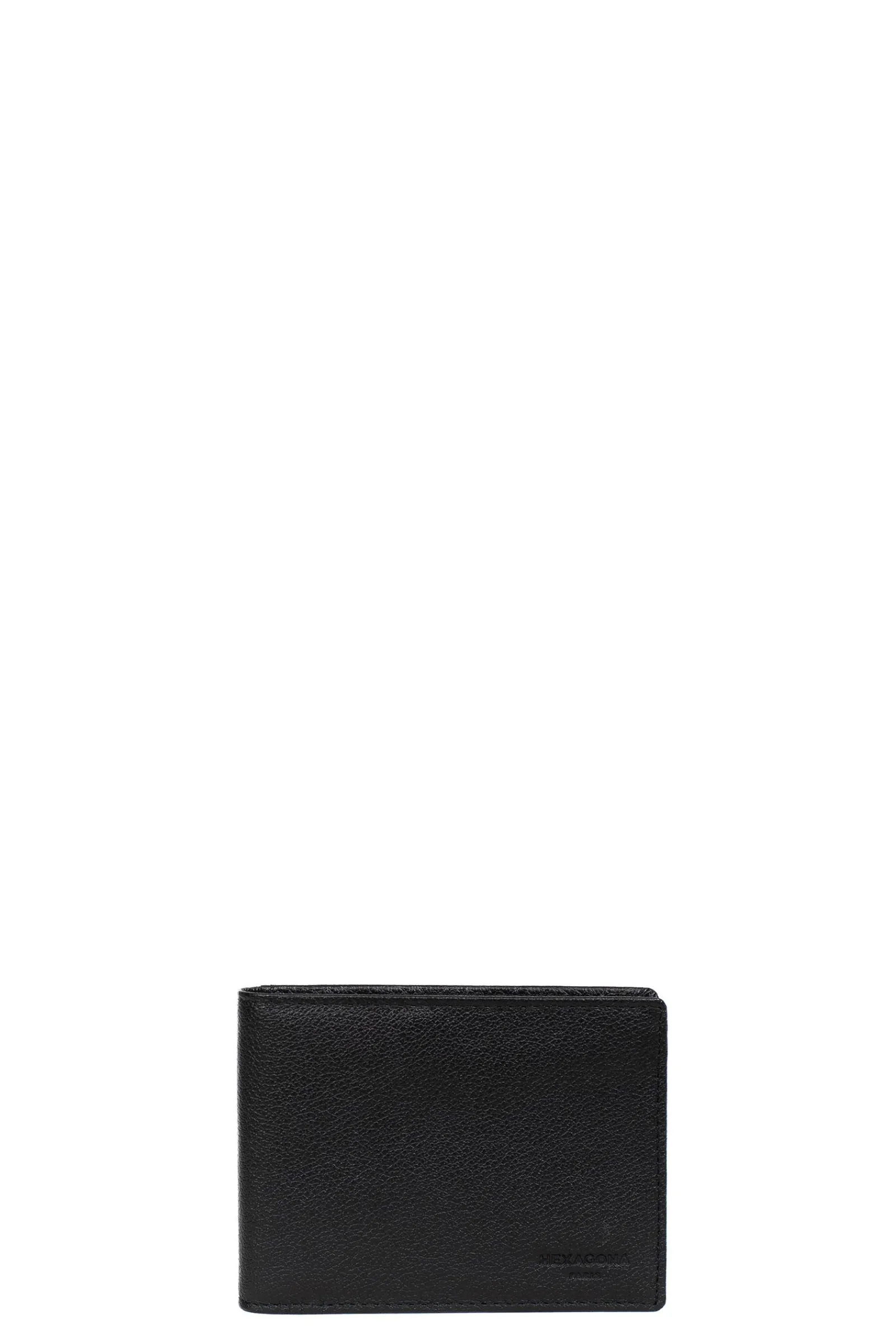 Hexagona Wallet<Italian wallet - 2 flaps - RFID stop - Leather
