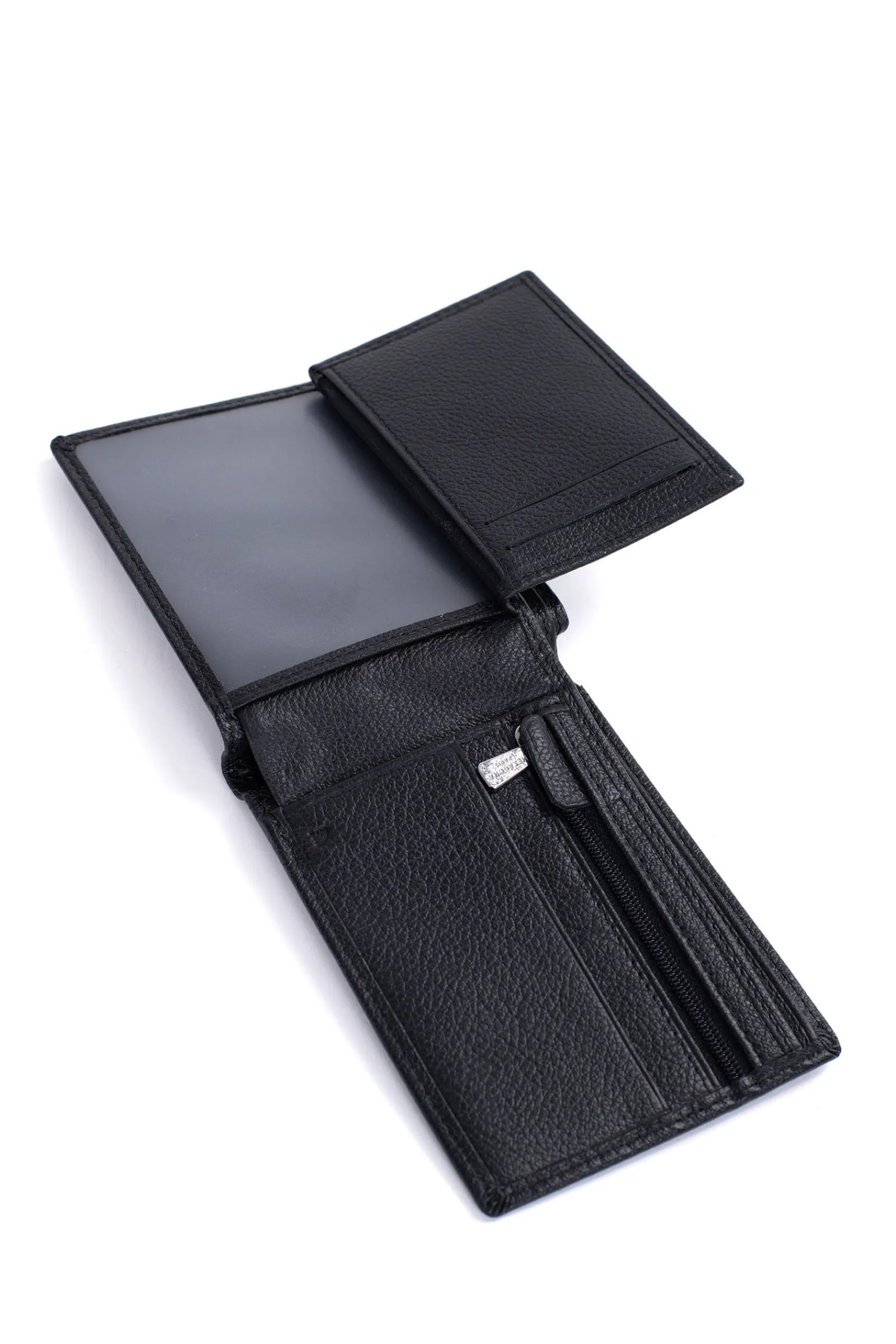 Hexagona Wallet<Italian wallet - 2 flaps - RFID stop - Leather