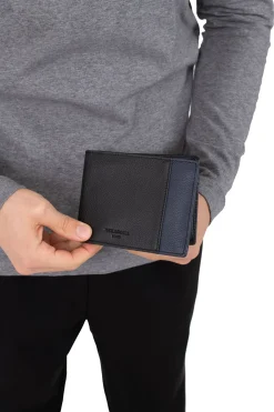 Hexagona Wallet<Italian wallet - 2 flaps - RFID stop - Leather