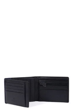 Hexagona Wallet<Italian wallet - 2 flaps - RFID stop - Leather