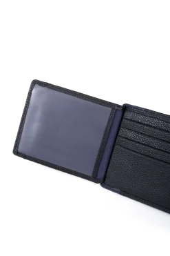 Hexagona Wallet<Italian wallet - 2 flaps - RFID stop - Leather