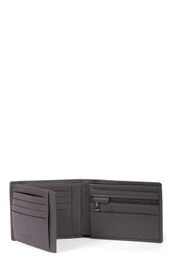 Hexagona Wallet<Italian wallet - 2 flaps - RFID stop - Leather