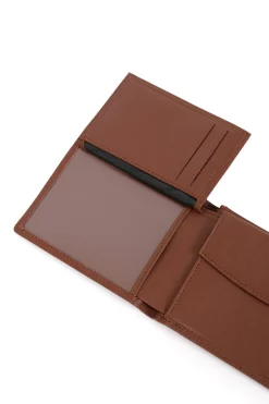Hexagona Wallet<Italian wallet - 2 flaps - RFID stop - Leather