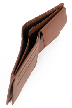 Hexagona Wallet<Italian wallet - 2 flaps - RFID stop - Leather