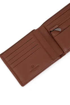 Hexagona Wallet<Italian wallet - 2 flaps - RFID stop - Leather