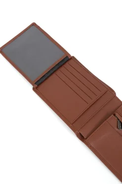 Hexagona Wallet<Italian wallet - 2 flaps - RFID stop - Leather