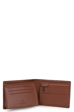 Hexagona Wallet<Italian wallet - 2 flaps - RFID stop - Leather