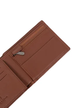 Hexagona Wallet<Italian wallet - 2 flaps - RFID stop - Leather