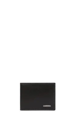 Hexagona Wallet<Italian wallet - 2 flaps - RFID stop - Leather