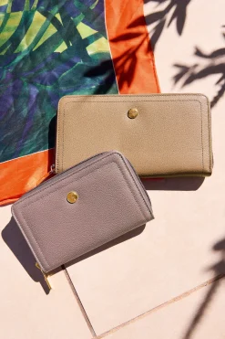 Women Hexagona Wallet<Long wallet - RFID blocking - Leather