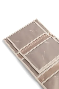 Women Hexagona Wallet<Paper holder - 3 flaps - Leather