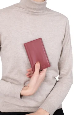 Women Hexagona Wallet<Paper holder - 3 flaps - Leather