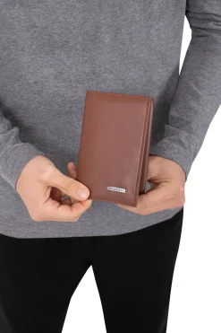 Hexagona Paper Holder & Money Clip<Paper holder - 3 flaps - RFID stop - Leather