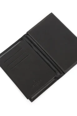 Hexagona Paper Holder & Money Clip<Paper holder - 3 flaps - RFID stop - Leather