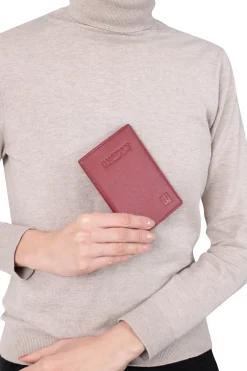 Women Hexagona Wallet<Passport holder - 1 flap - Leather
