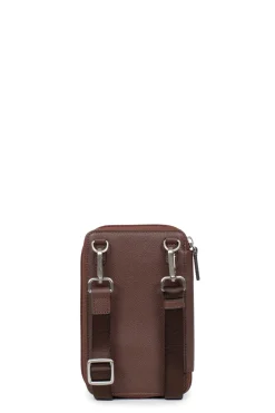 Hexagona Pouch<Phone pouch with wallet - Stop RFID - Leather