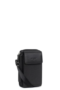 Hexagona Pouch<Phone pouch with wallet - Stop RFID - Leather