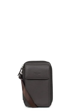 Hexagona Pouch<Phone pouch with wallet - Stop RFID - Leather