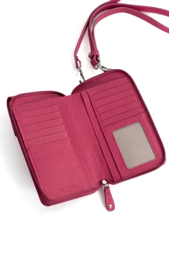 Women Hexagona Wallet|Pouch & Belt Bag<Phone pouch with wallet - Leather