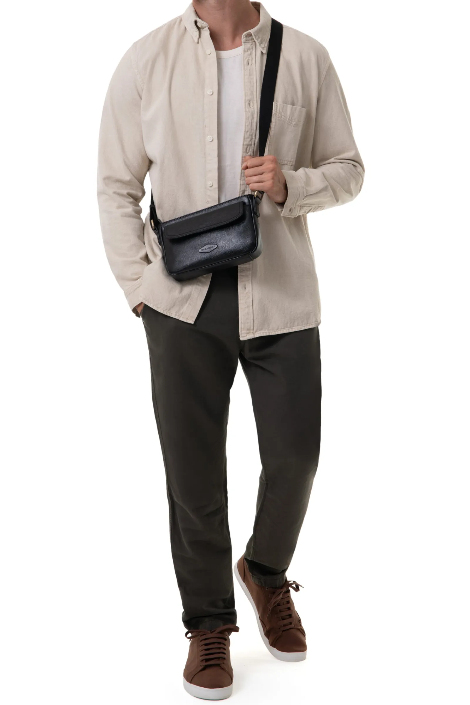 Hexagona Shoulder Bag & Belt Bag<Reporter bag - Leather