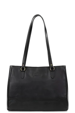 Women Hexagona Shoulder Bag<Shoulder bag with 2 handles - A4 - Leather