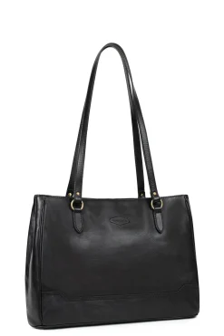 Women Hexagona Shoulder Bag<Shoulder bag with 2 handles - A4 - Leather