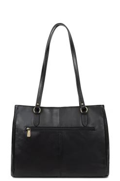 Women Hexagona Shoulder Bag<Shoulder bag with 2 handles - A4 - Leather