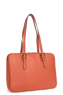 Women Hexagona Shoulder Bag<Shoulder bag with 2 handles - 15" & A4 - Leather