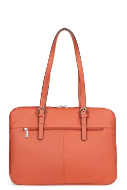 Women Hexagona Shoulder Bag<Shoulder bag with 2 handles - 15" & A4 - Leather