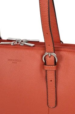 Women Hexagona Shoulder Bag<Shoulder bag with 2 handles - 15" & A4 - Leather