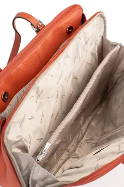 Women Hexagona Shoulder Bag<Shoulder bag with 2 handles - 15" & A4 - Leather