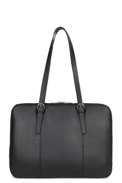 Women Hexagona Shoulder Bag<Shoulder bag with 2 handles - 15" & A4 - Leather
