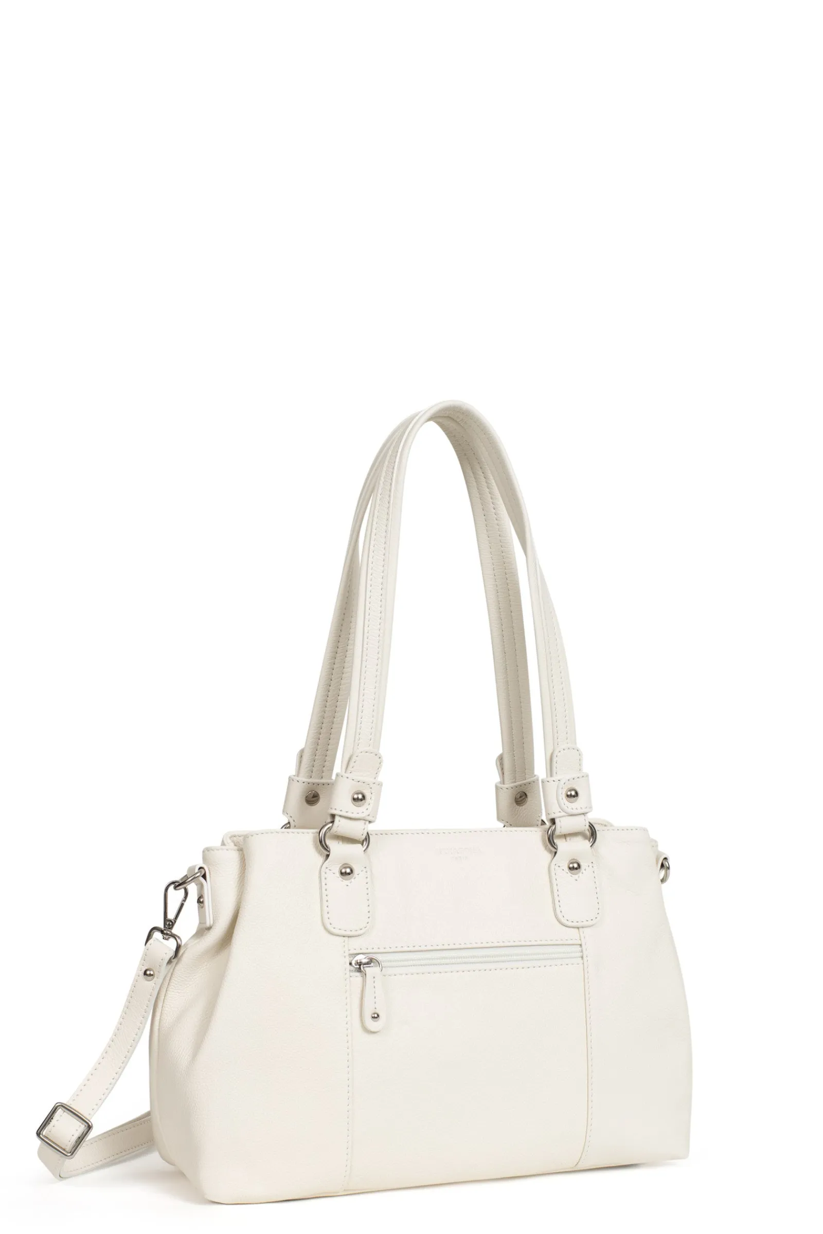 Women Hexagona Shoulder Bag<Shoulder bag with 2 handles - Leather