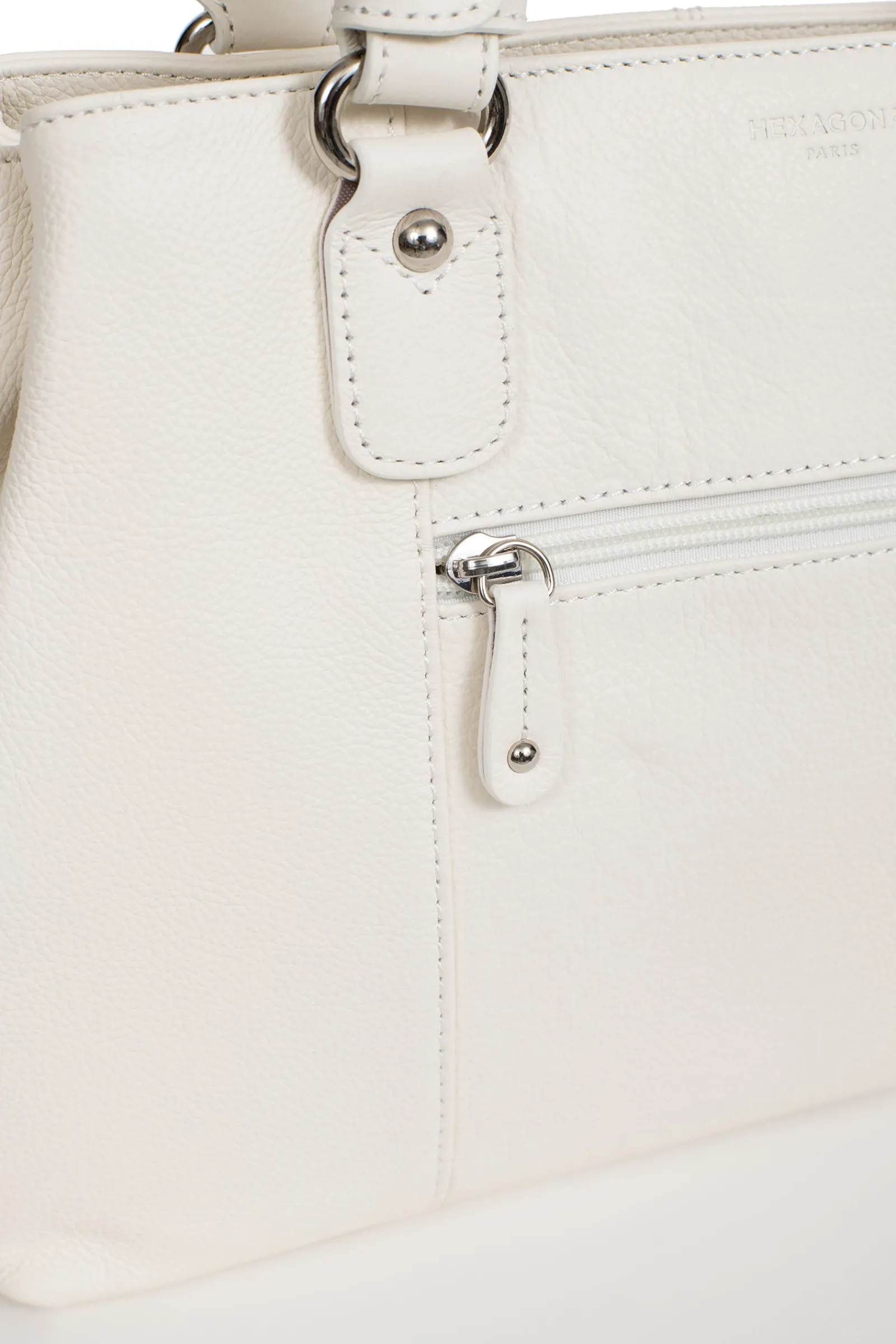 Women Hexagona Shoulder Bag<Shoulder bag with 2 handles - Leather