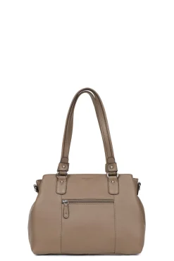 Women Hexagona Shoulder Bag<Shoulder bag with 2 handles - Leather