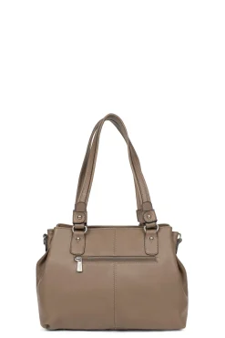 Women Hexagona Shoulder Bag<Shoulder bag with 2 handles - Leather