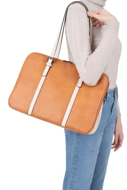 Women Hexagona Shoulder Bag<Shoulder bag with 2 handles - 15" & A4