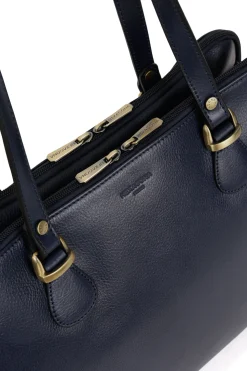 Women Hexagona Shoulder Bag<Shoulder bag with 2 handles - Tablet & A4 - Leather