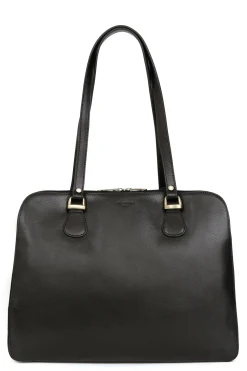 Women Hexagona Shoulder Bag<Shoulder bag with 2 handles - Tablet & A4 - Leather