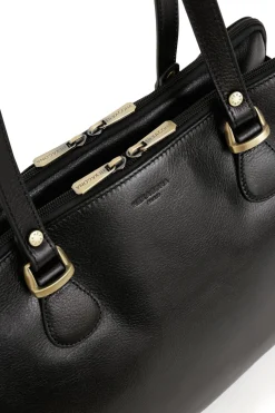 Women Hexagona Shoulder Bag<Shoulder bag with 2 handles - Tablet & A4 - Leather