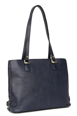 Women Hexagona Shoulder Bag<Shoulder bag with 2 handles - A4 - Leather