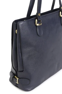 Women Hexagona Shoulder Bag<Shoulder bag with 2 handles - A4 - Leather