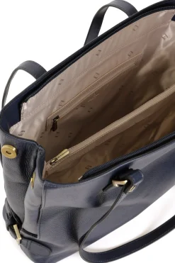 Women Hexagona Shoulder Bag<Shoulder bag with 2 handles - A4 - Leather