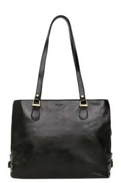 Women Hexagona Shoulder Bag<Shoulder bag with 2 handles - A4 - Leather