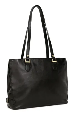 Women Hexagona Shoulder Bag<Shoulder bag with 2 handles - A4 - Leather
