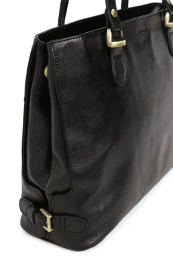 Women Hexagona Shoulder Bag<Shoulder bag with 2 handles - A4 - Leather