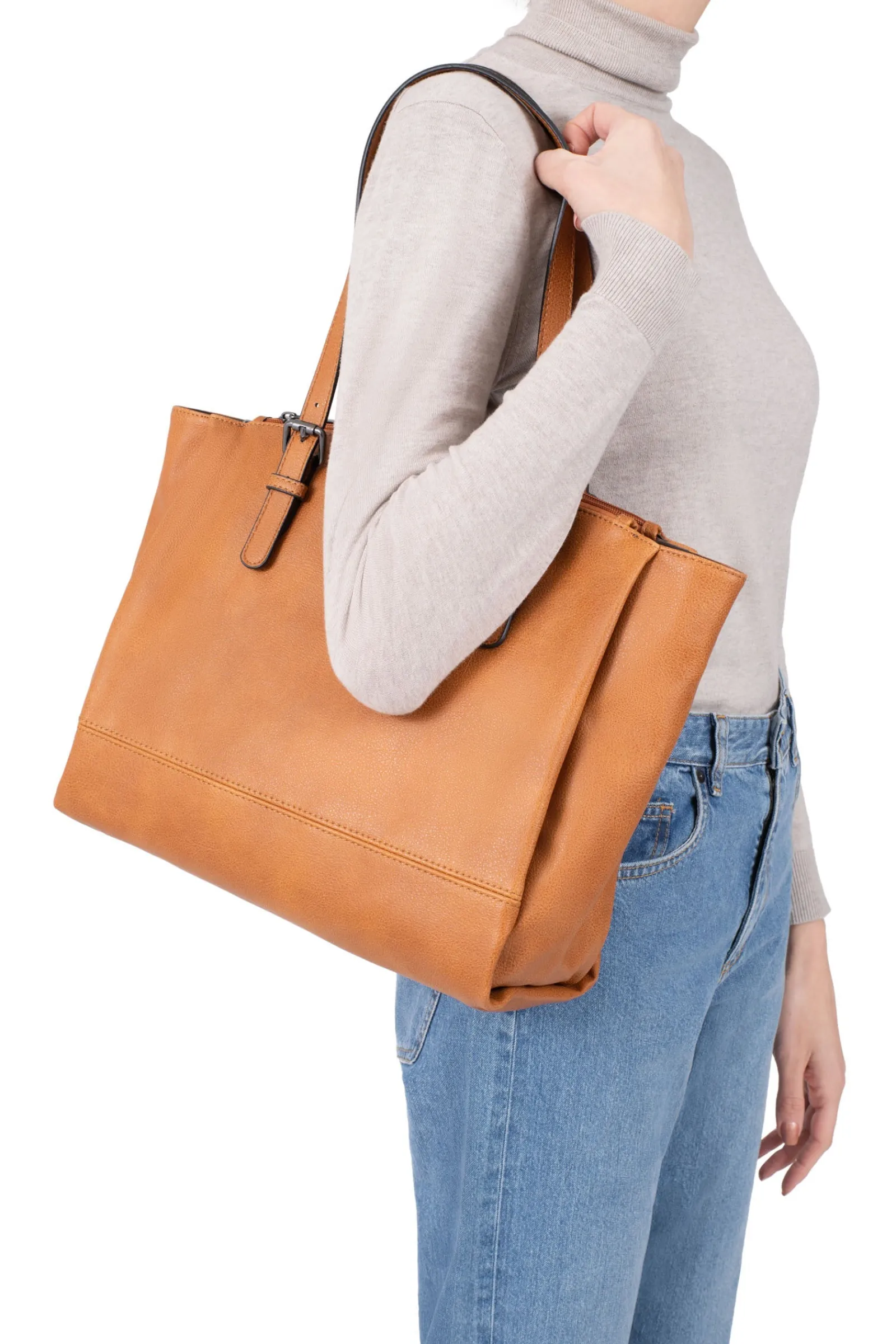 Women Hexagona Shoulder Bag<Shoulder bag with 2 handles - A4