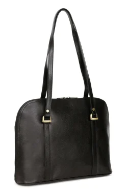 Women Hexagona Shoulder Bag<Shoulder bag with 2 handles - A4 - Leather