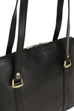 Women Hexagona Shoulder Bag<Shoulder bag with 2 handles - A4 - Leather
